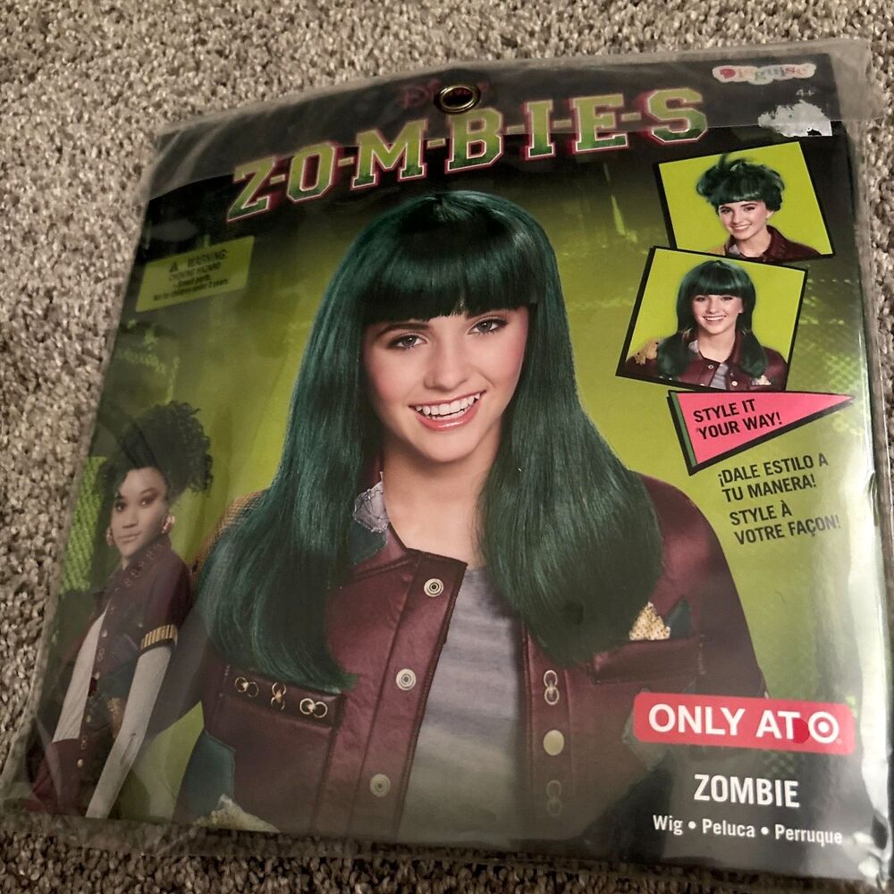 Disney Zombies Addison Green Wig Disguise Target Exclusive Halloween Costume NIP